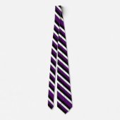 Purple Black and White University Cravate en bande (Dos)