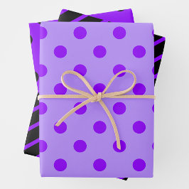 Purple & Black Black Inpakpapier Vel