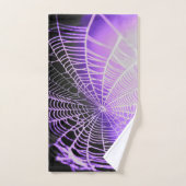 Purple Black Déplaisant Spider Web (Serviette à main)
