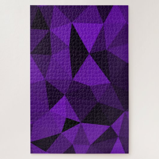 Purple black geometric mesh pattern legpuzzel (Verticaal)