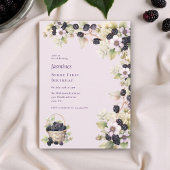 Purple Blackberry Garden Invitation d'anniversaire