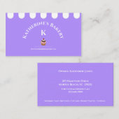 Purple Blanc Élégant Carte de visite (Devant / Derrière)