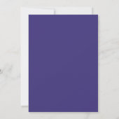 Purple & Blanc Moderne Adulte Invitations Annivers (Dos)