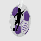 Purple & Blanc Personnalisez la joueuse de footbal (devant)