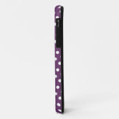 Purple & blanc Polka Motif iPhone 5 Coque (Dos/Gauche)
