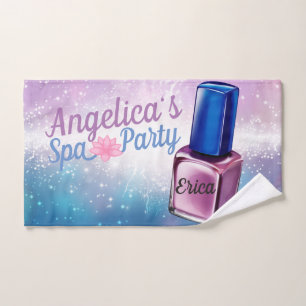 Purple bleu et spa de coutume de vernis à ongles