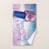 Purple| bleu et spa de coutume de vernis à ongles (Serviette à main)