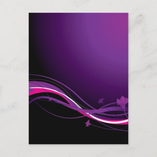 Purple bloemenmodern briefkaart