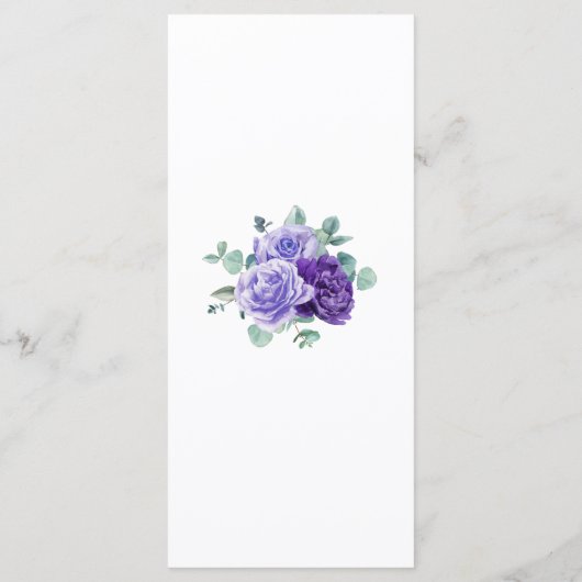 Purple Bloom Eucalyptus Botanical Wedding Menu (Dos)