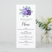 Purple Bloom Eucalyptus Botanical Wedding Menu (Debout devant)