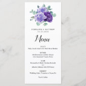 Purple Bloom Eucalyptus Botanical Wedding Menu (Devant)