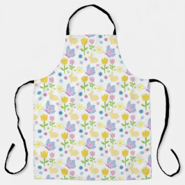 PURPLE & BLUE BUTTERFLIES & YELLOW FLOWERS SCHORT