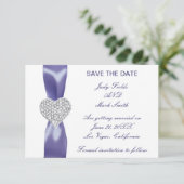 Purple Blue Diamond Heart Enregistrer La Carte Dat (Debout devant)