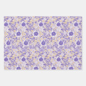 Purple Blue Grey Flora Art moderne Papier d'envelo (Devant 3)