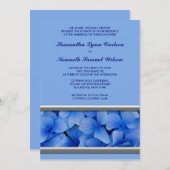 Purple Blue Hydrangea Invitations de mariage (Devant / Derrière)
