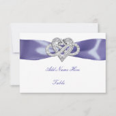 Purple Blue Infinity Table de Coeur Carte Place (Devant)