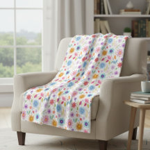 Purple Blue Pink Boho Wildflower