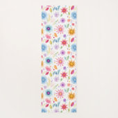 Purple Blue Pink Boho Wildflower Personalized  Yogamat (Achterkant)