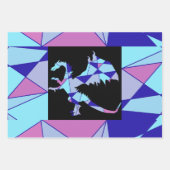 Purple blue pink triangle abstract inpakpapier vel (Voorkant 3)