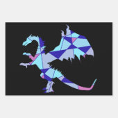 Purple blue pink triangle abstract inpakpapier vel (Voorkant 2)