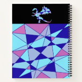 Purple blue pink triangle abstract notitieboek (Achterkant)