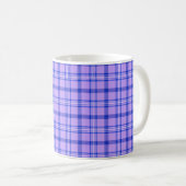 Purple Blue Plaid Classic Pattern Bright Koffiemok (Voorkant rechts)