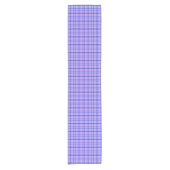 Purple Blue Plaid Classic Pattern Bright Korte Tafelloper (Voorkant)