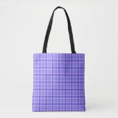Purple Blue Plaid Classic Pattern Bright Tote Bag (Devant)