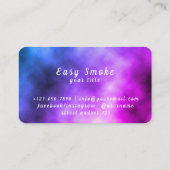 Purple Blue Smoke Vape Shop Carte de visite (Dos)