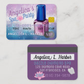 Purple|Blue VIP Pass| Invitations Spas par carte d (Devant / Derrière)
