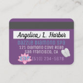 Purple|Blue VIP Pass| Invitations Spas par carte d (Dos)