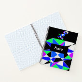 Purple blue White triangle abstract  Notitieboek (Binnen)