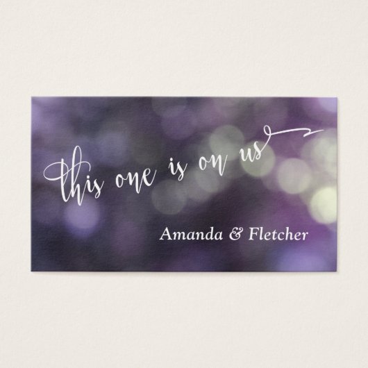 Purple Bokeh Light & Typographie 32 Billets de boi (Devant)