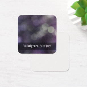 Purple Bokeh Photo Cartes de message d'art Abstrai