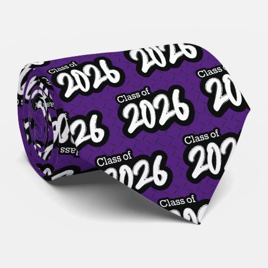 Purple Bold Brush Classe de Cravate 2026 (Roulé)