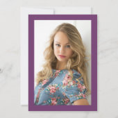 purple border graduation ceremony invitation (Dos)