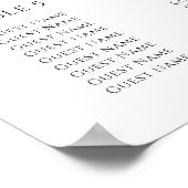 Purple Bow Baptism Seating Chart Poster (Hoek)