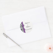 Purple Bow Classic Mariage damassé Étiquette (Enveloppe)