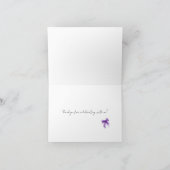 Purple Bow Coquette Script Sweet 16 Thank You Bedankkaart (Binnen)