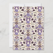 Purple Bow Faire-part de naissance photo bébé (Dos)