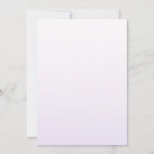 Purple Bow Girl Anniversaire Invitation (Dos)