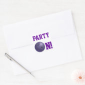 Purple Bowling Ball Party sur Sticker (Enveloppe)