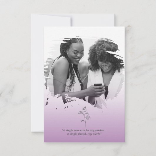 Purple Bridesmaid Proposal with Selfie Brushstroke (Voorkant)