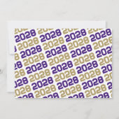 Purple & Bronze Gold Graduation Photo Invitation (Dos)