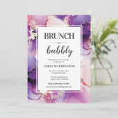 Purple Brunch & Bubbly Invitation de douche nuptia (Debout devant)