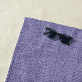 Purple Burlap Chien Maman Serviette de plage (En situation)