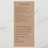 Purple Burlap Monogrammed Wedding Programme (Dos)