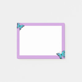 Purple &butterfly sticky notes 