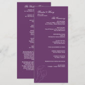 Purple Calla Lilies Programme de mariage (Devant / Derrière)