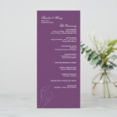 Purple Calla Lilies Programme de mariage (Debout devant)